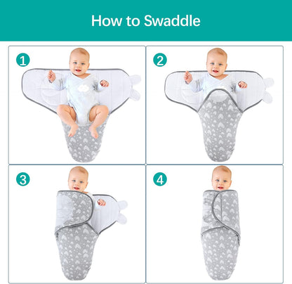 Biloban Baby Swaddles 0-3 Months for Boy Girls, Warm Quilted Baby Swaddle, Newborn Swaddle