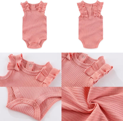 Four Seasons Baby Boy Girl Bodysuits 5-Pack Cotton Comfort Short Sleeve Baby Clothes Soft Infant Outfits