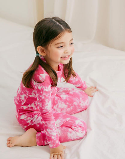 VAENAIT BABY 12M-12Y Toddler Kids Boys Girls 100% Cotton Marbling Tiedye Sung Fit Sleepwear Pajamas 2pcs Pjs Set