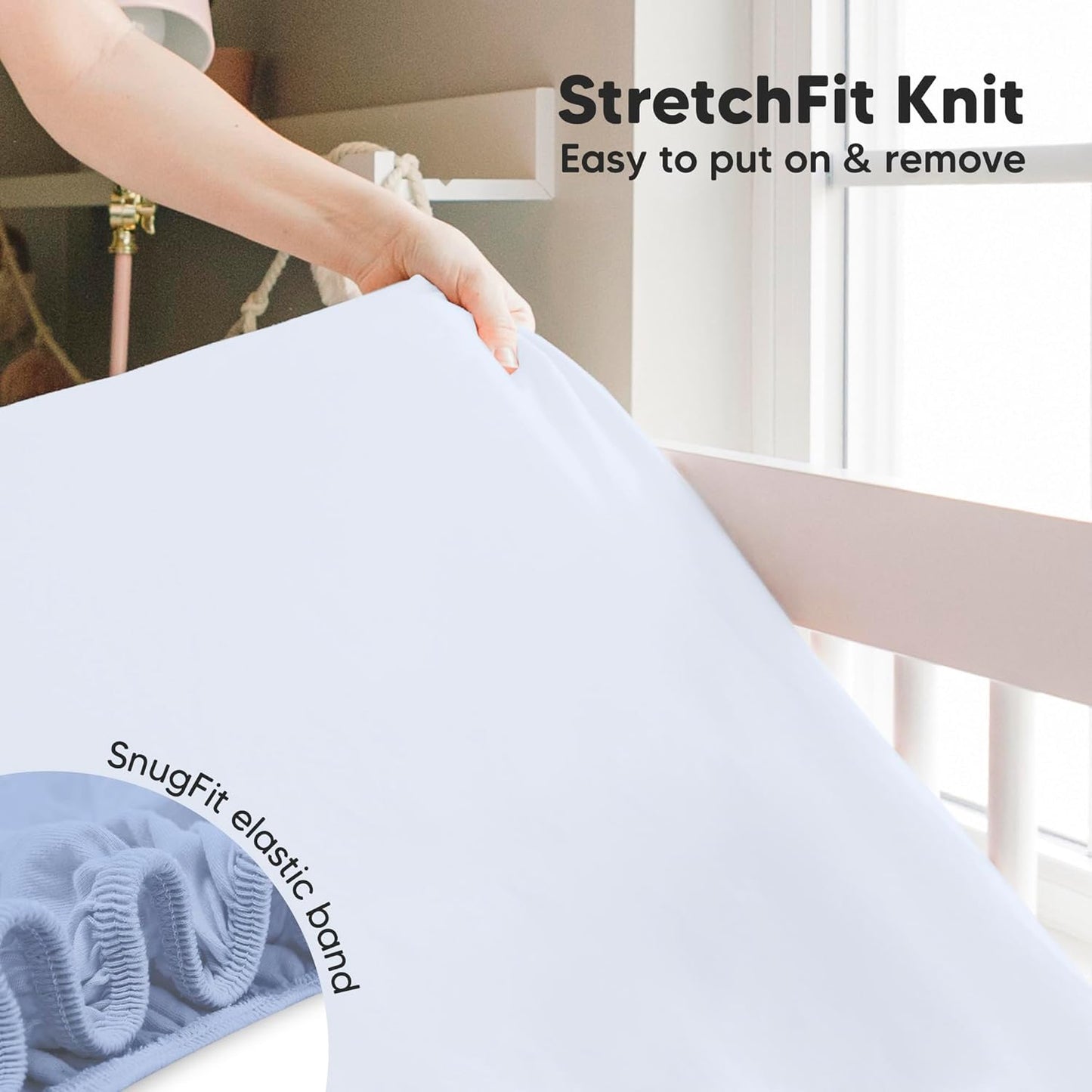 KeaBabies 2-Pack Baby Crib Sheets for Boys, Girls - 52x28 Viscose Derived from Bamboo Toddler Bed