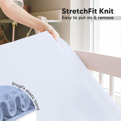 KeaBabies 2-Pack Baby Crib Sheets for Boys, Girls - 52x28 Viscose Derived from Bamboo Toddler Bed