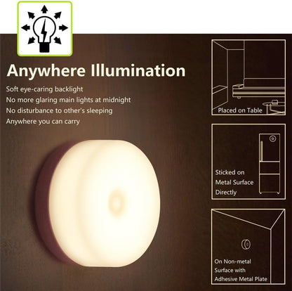 Rechargeable Mini Touch Night Light, Wireless LED Lamp for Kids - Portable, Dimmable Nursery Lamp