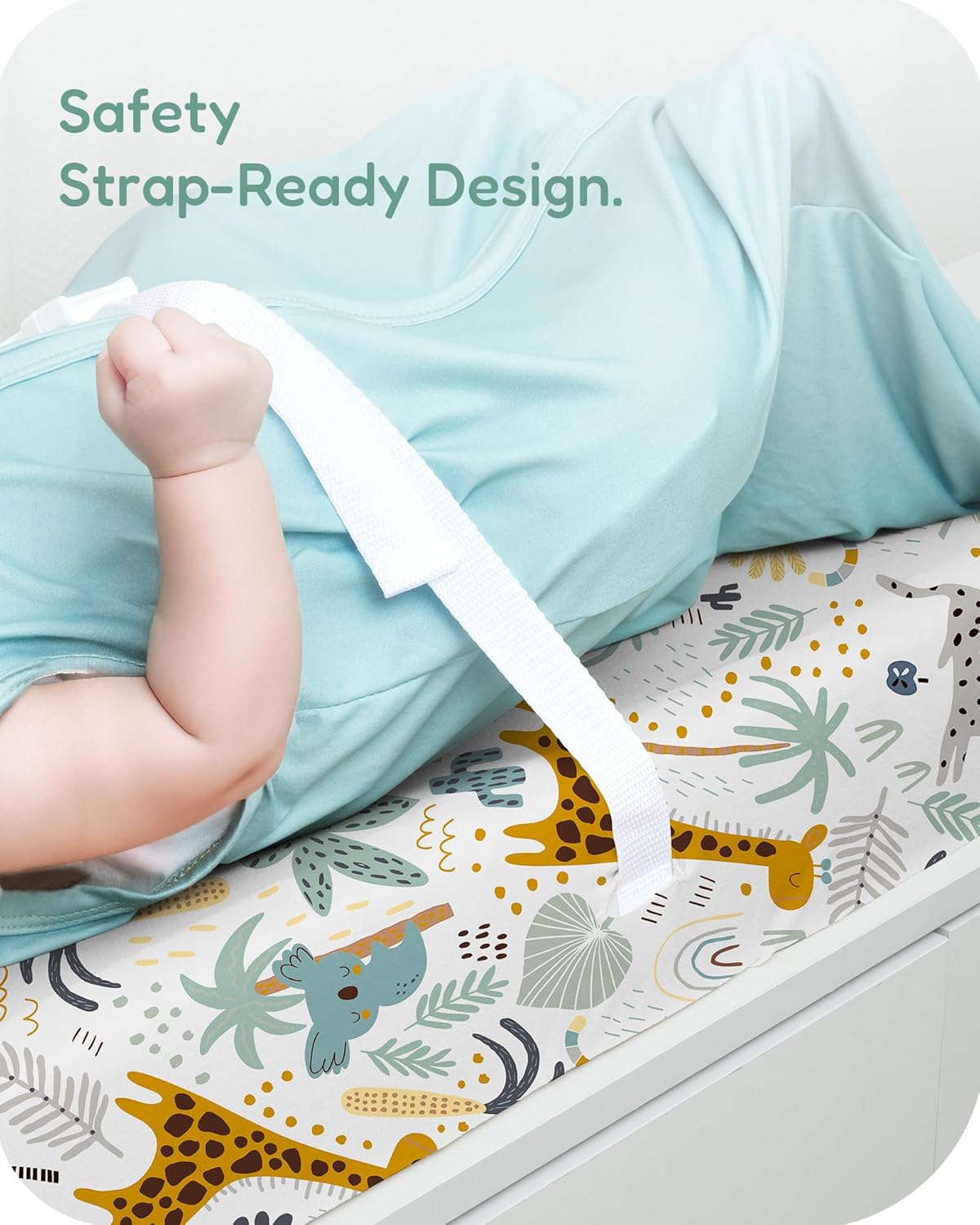 Extra Stretchy Changing Pad Cover, Ultra Soft Premium Jersey Knit Changing Pad Sheets, Unisex for Boys Girls, Fits All Standard Changing Tables/Dresser Tops - 2 Pack