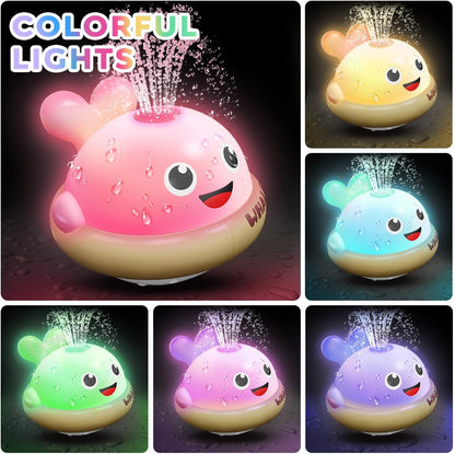 Light up Baby Bath Toys: Whale Bath Toy Sprinkler, Bath Toys for Kids Ages 1-3, Bathtub Outdoor