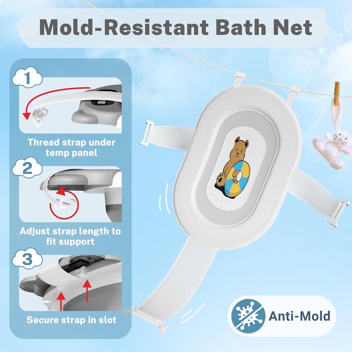 AVIDOR Baby Bathtub,Collapsible Bathtub for Newborn to Toddler,Durable Essential Infant Bath