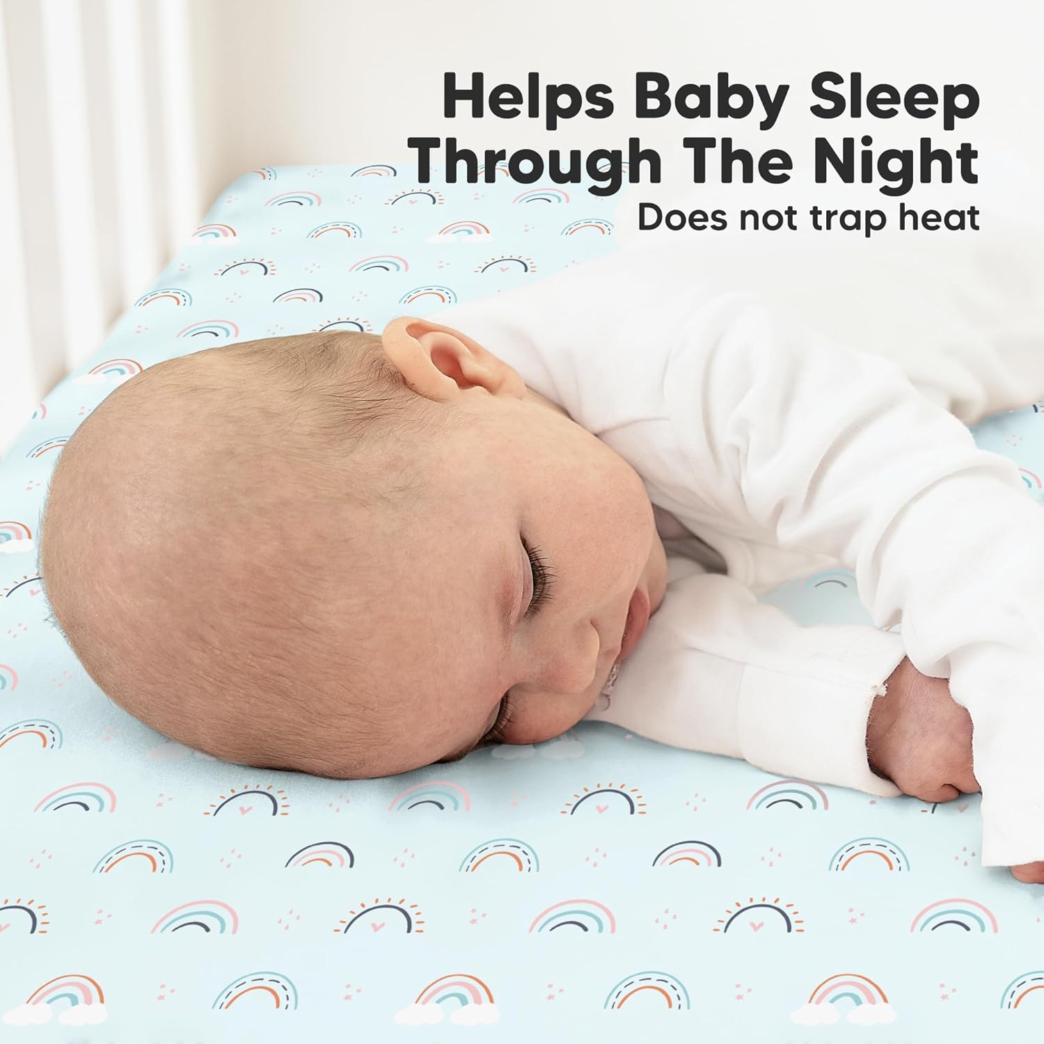 KeaBabies 2-Pack Organic Crib Sheets for Boys, Girls - 52x28 Fitted Crib Mattress Sheet Neutral