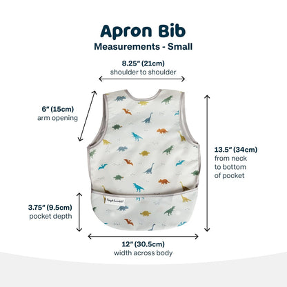 Tiny Twinkle Mess Proof Baby Bib - Waterproof & Lightweight Baby-Led Weaning Apron | 100% Recycled Polyester, Easy Clean & Machine Washable (Peace, Small 6-24 Months)
