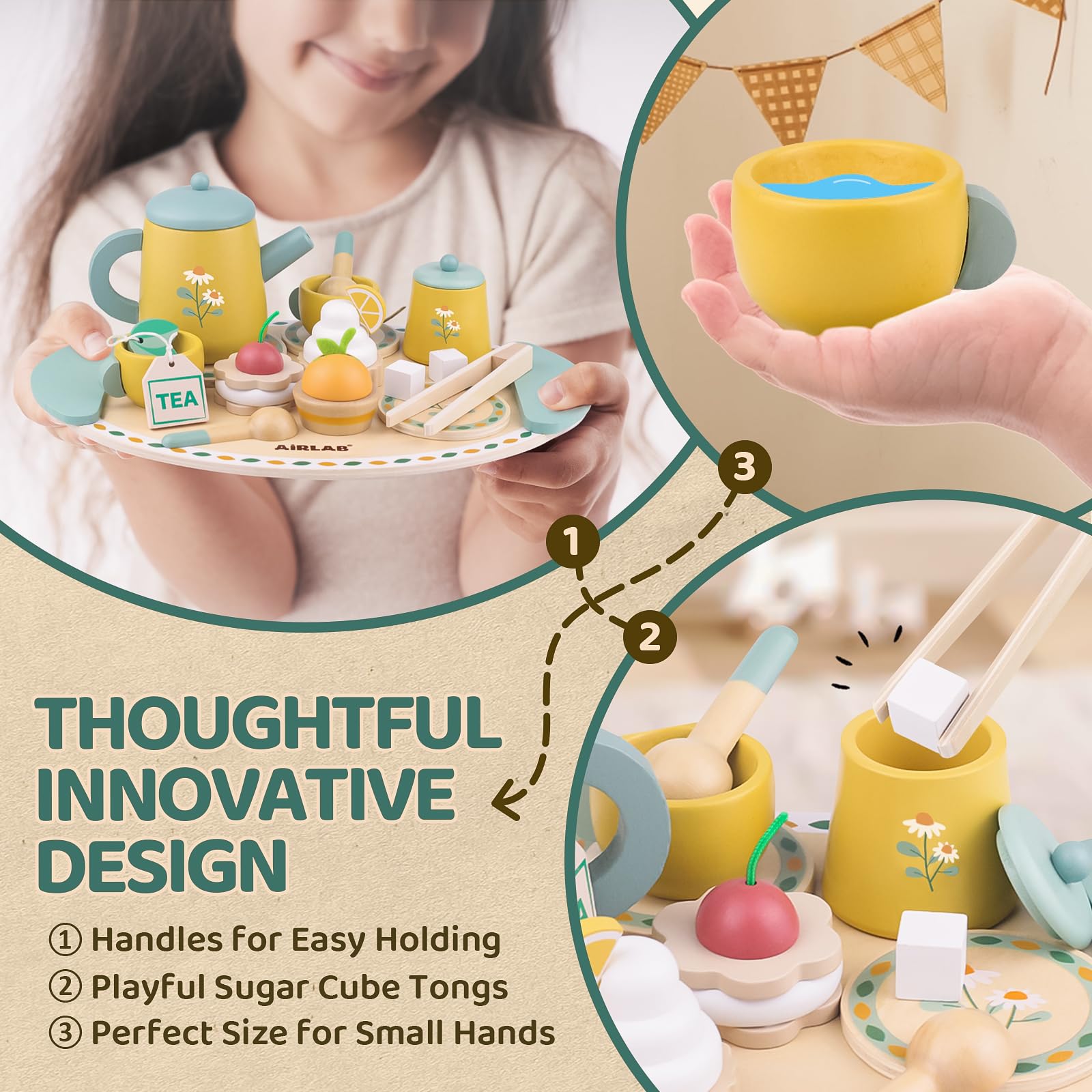 Tea Sets for 3-5 Girl Birthday Gift 3 Year Old Princess Party