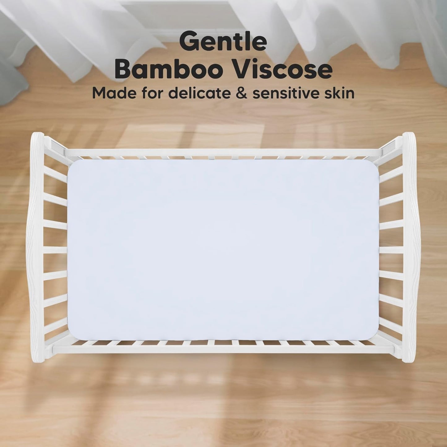 KeaBabies 2-Pack Baby Crib Sheets for Boys, Girls - 52x28 Viscose Derived from Bamboo Toddler Bed