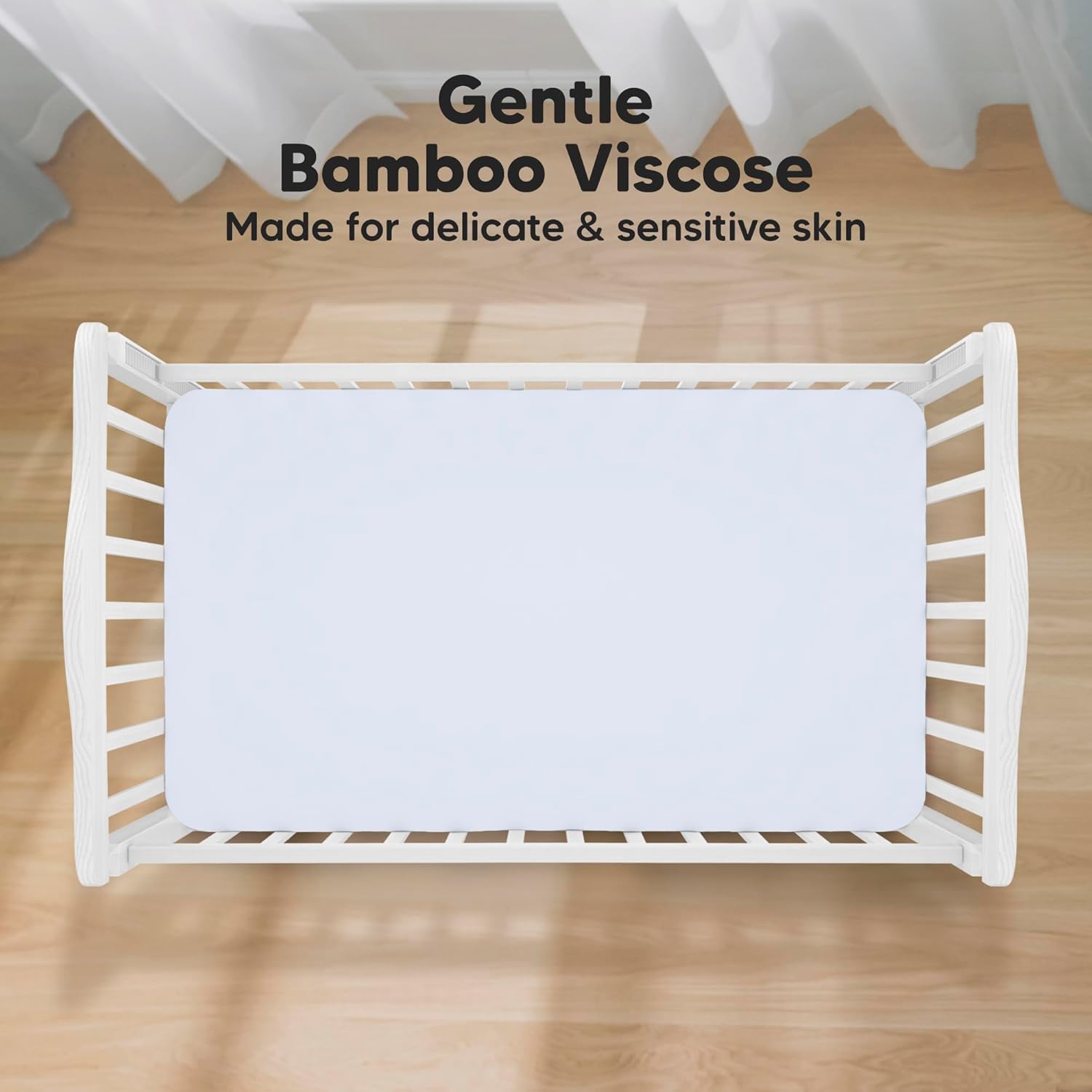 KeaBabies 2-Pack Baby Crib Sheets for Boys, Girls - 52x28 Viscose Derived from Bamboo Toddler Bed