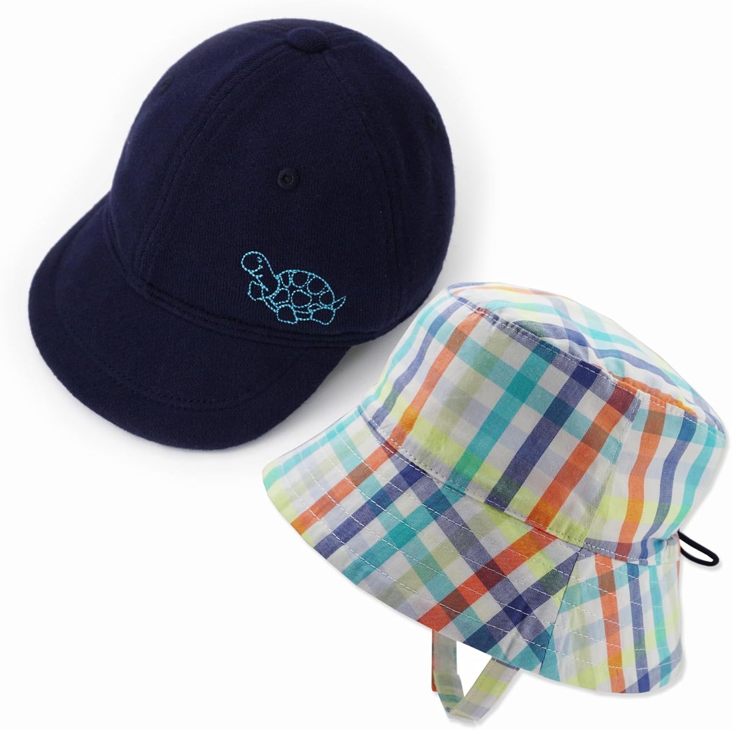 Keepersheep Baby Baseball Cap Infant Sun Hat, Cotton Knit with Soft Brim, Adjustable Soft Newborn Toddler Cap