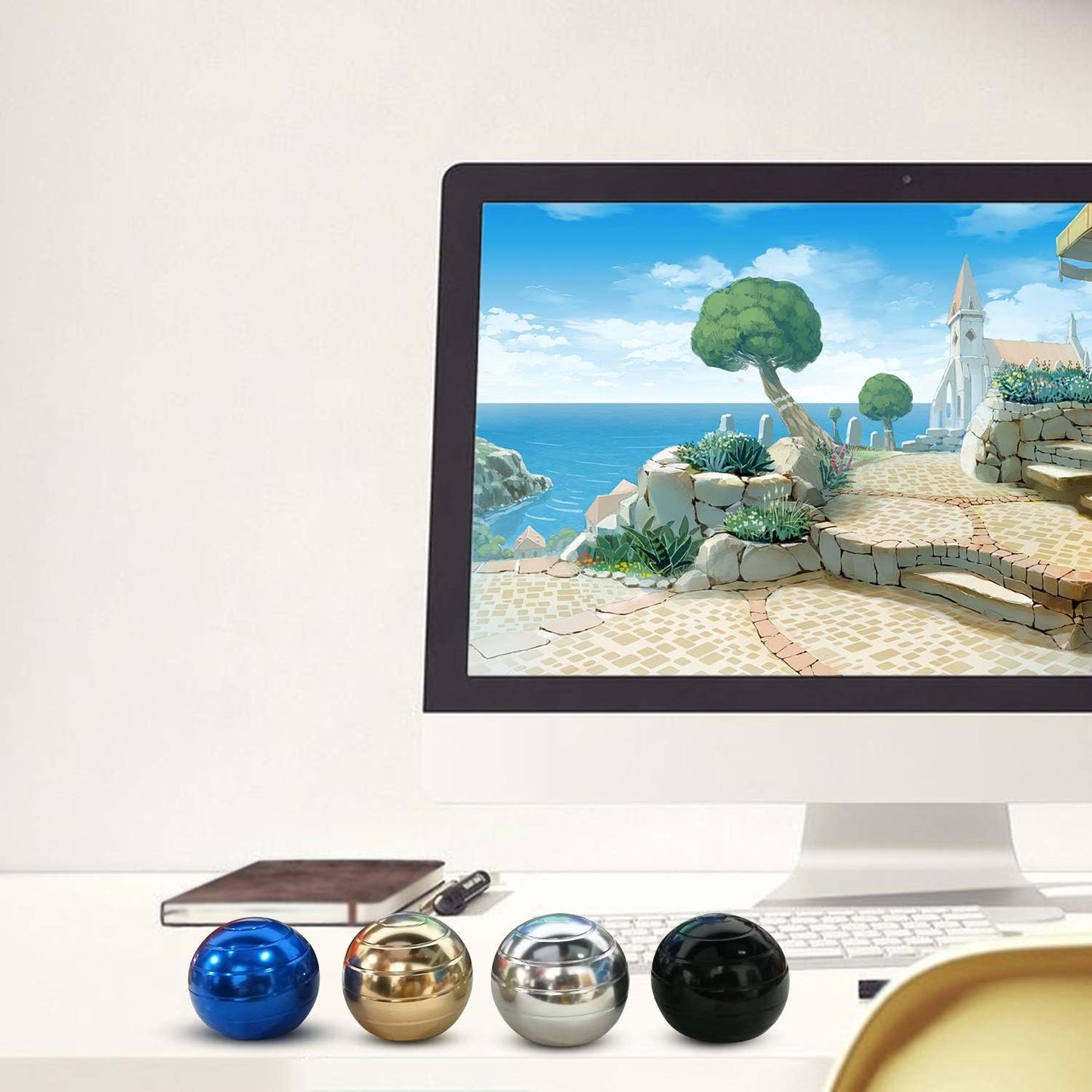 Kinetic Desk Toys,Full Body Optical Illusion Fidget Spinner Ball,Gifts for Men,Women,Kids Size 2.1"