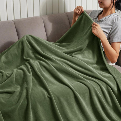 PHF Ultra Soft Fleece Throw Blanket, No Shed No Pilling Luxury Plush Cozy 300GSM Lightweight
