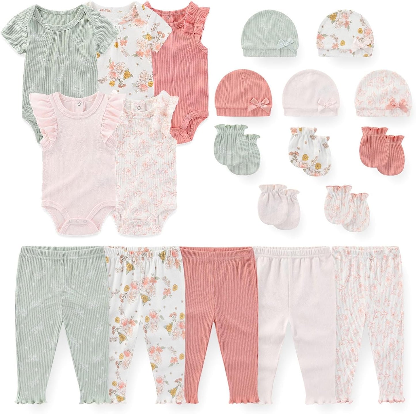 Unisex Baby Boy Girl Bodysuits Sets 20 Pack Cotton Casual New Born Clothes Comfort Infant Outfit