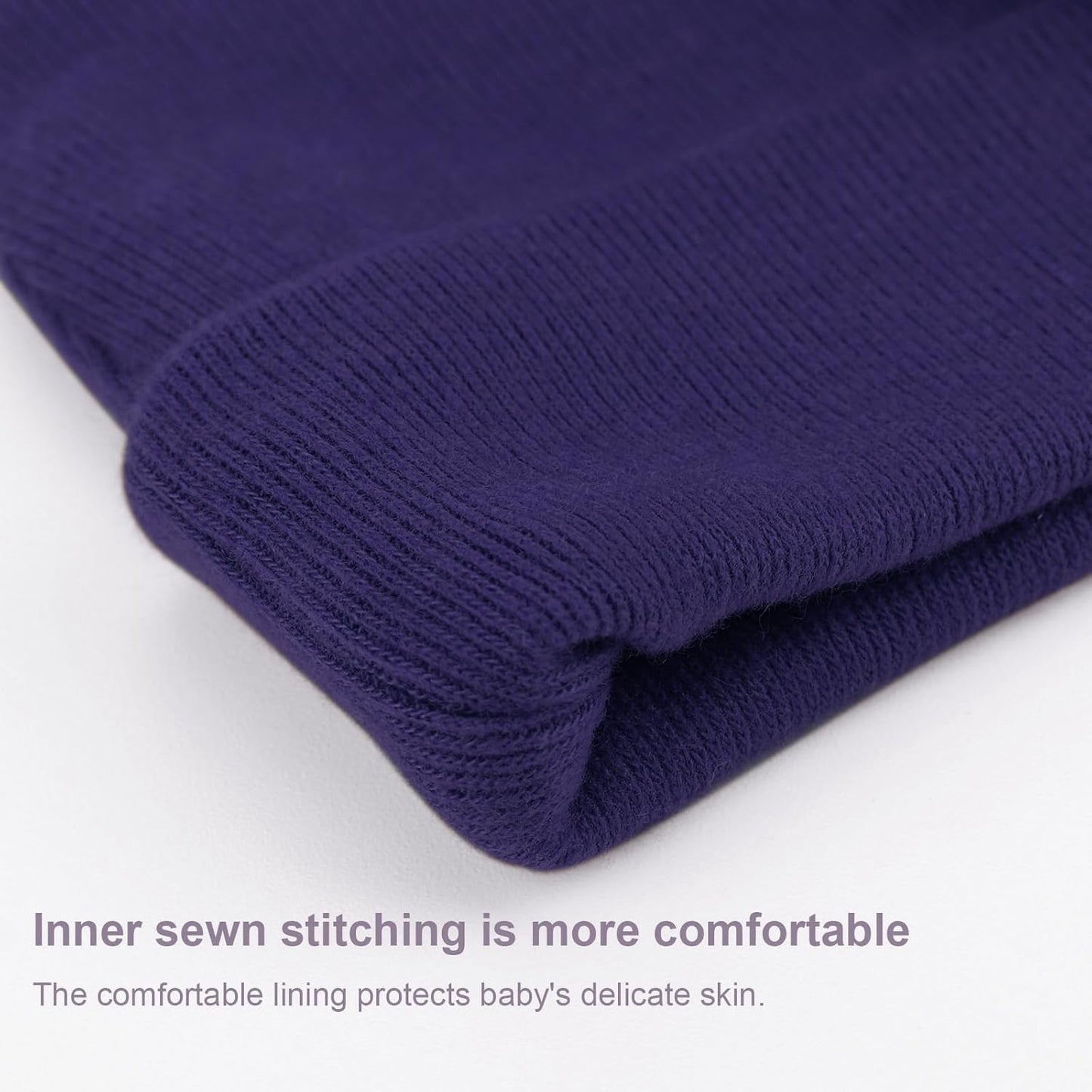 DRESHOW BQUBO 4 Pieces Baby Beanie Newborn Toddler Soft Cute Knit Hat Hospital Hats for Baby Boys Infant Cap Beanies