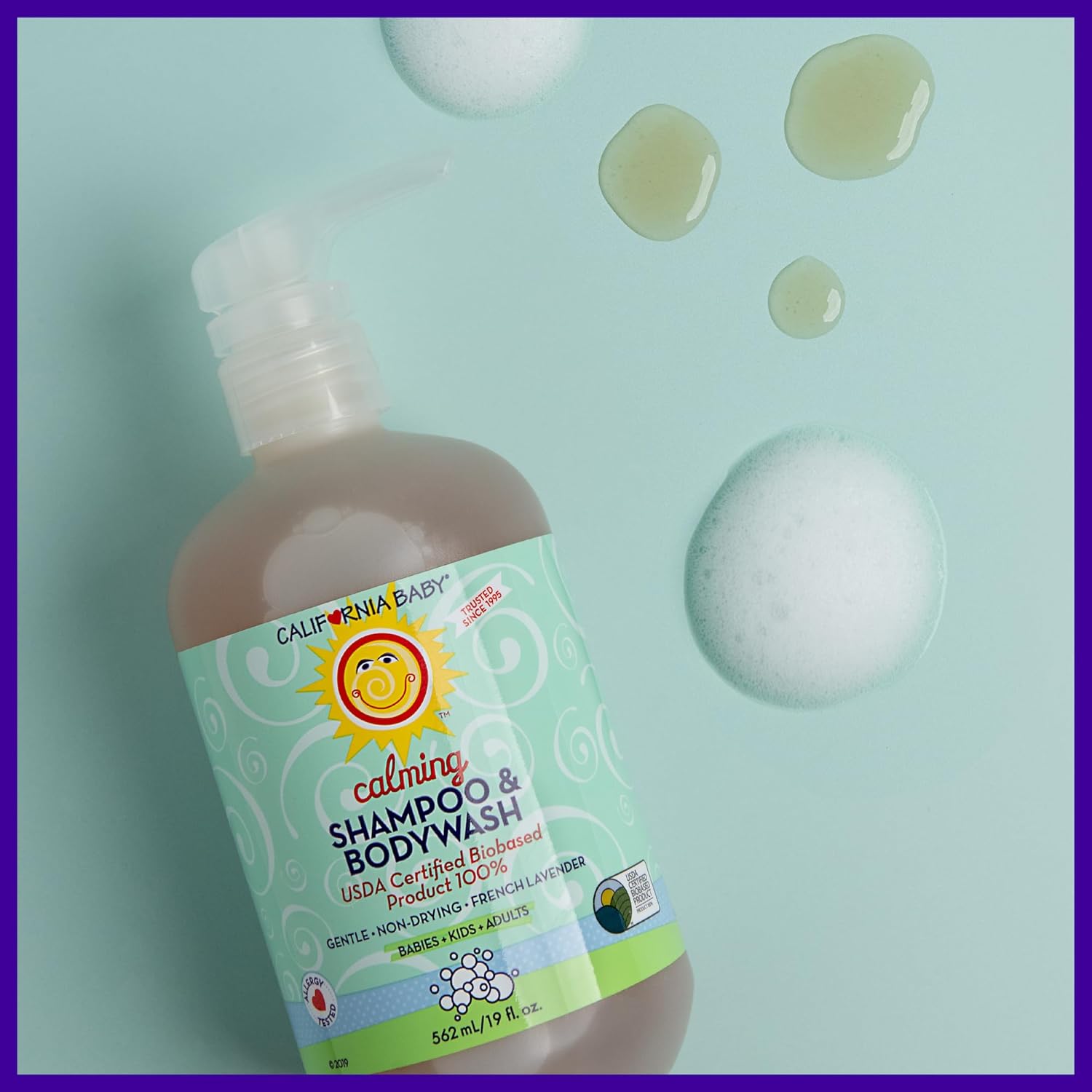 California Baby Calming Baby Shampoo + Baby Wash | 100% Plant-Based | Lavender Body Wash For