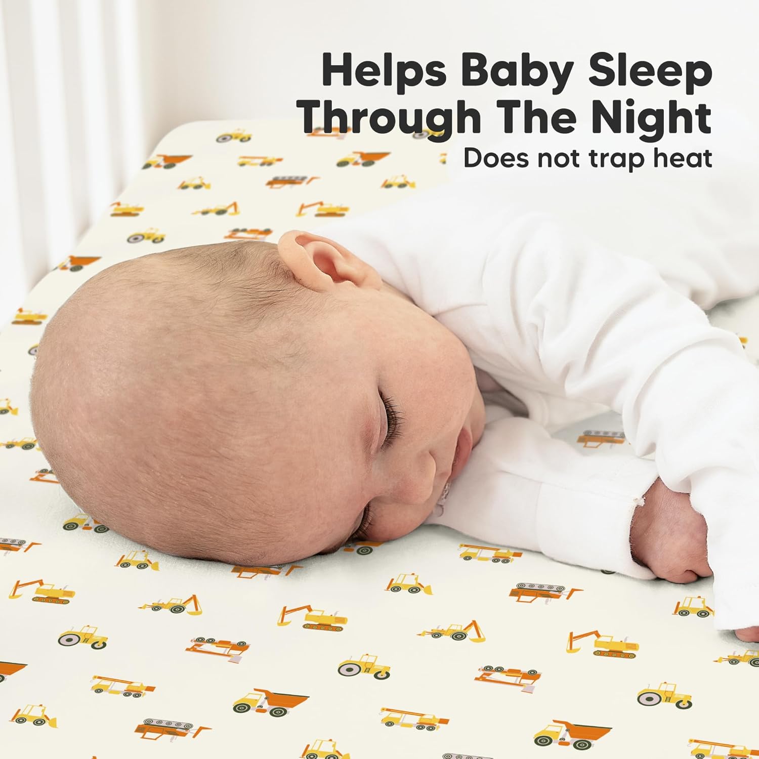 KeaBabies 2-Pack Organic Crib Sheets for Boys, Girls - 52x28 Fitted Crib Mattress Sheet Neutral