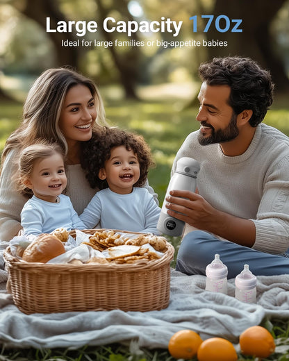 Bear Portable Bottle Warmer, Super Fast Charging, Instant Formula Breastmilk Water Warmer with 17