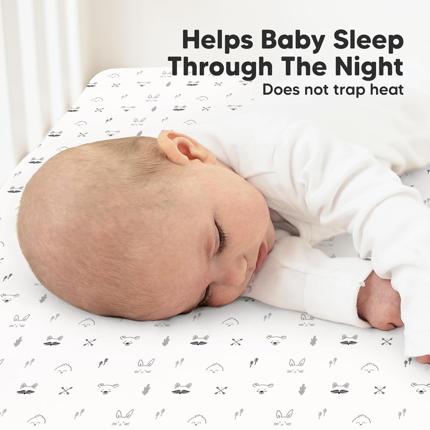 KeaBabies 2-Pack Organic Crib Sheets for Boys, Girls - 52x28 Fitted Crib Mattress Sheet Neutral