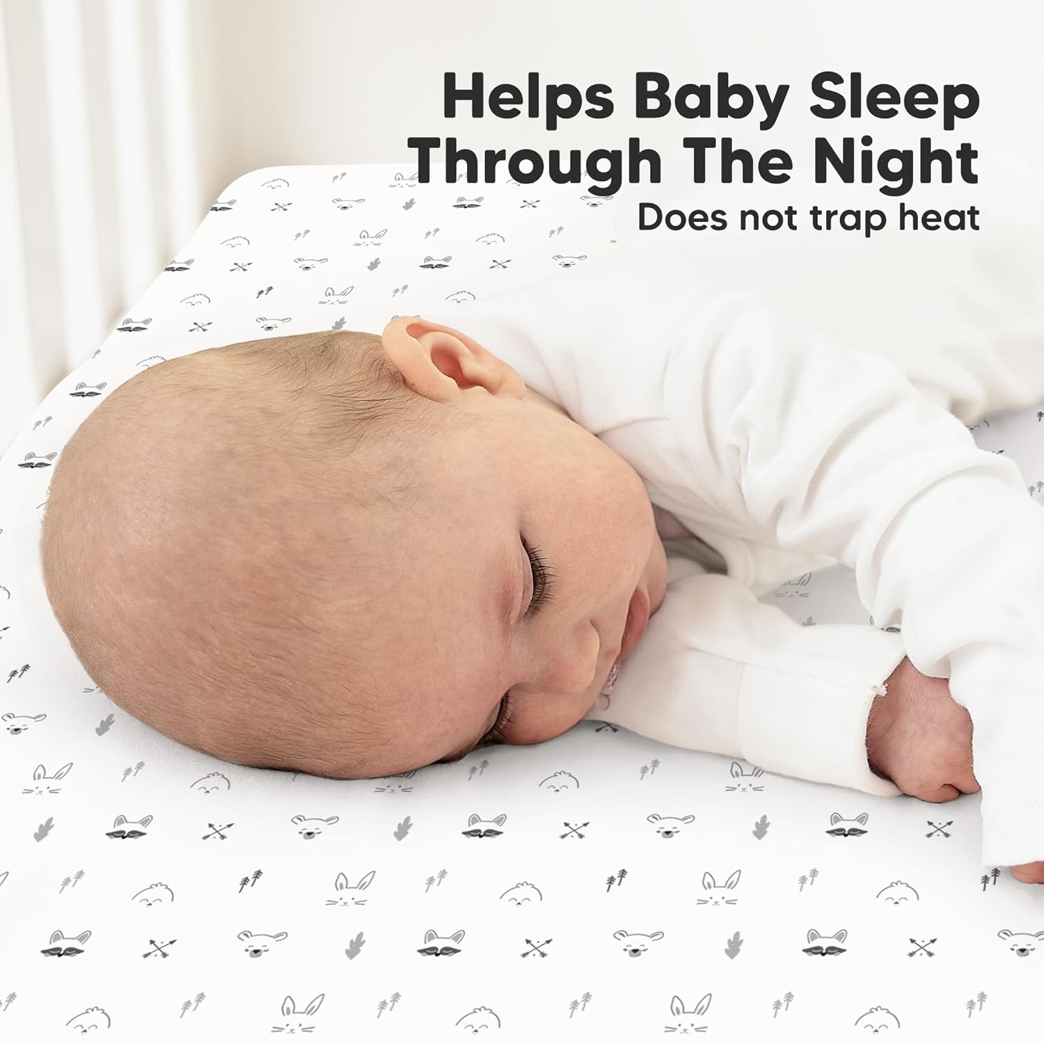 KeaBabies 2-Pack Organic Crib Sheets for Boys, Girls - 52x28 Fitted Crib Mattress Sheet Neutral