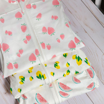 Happiest Baby Sleepea 5-Second Swaddle - 100% Organic Cotton Baby Swaddle Blanket - Doctor Designed Promotes Healthy Hip Development (Ivory Watermelons, X-Large)