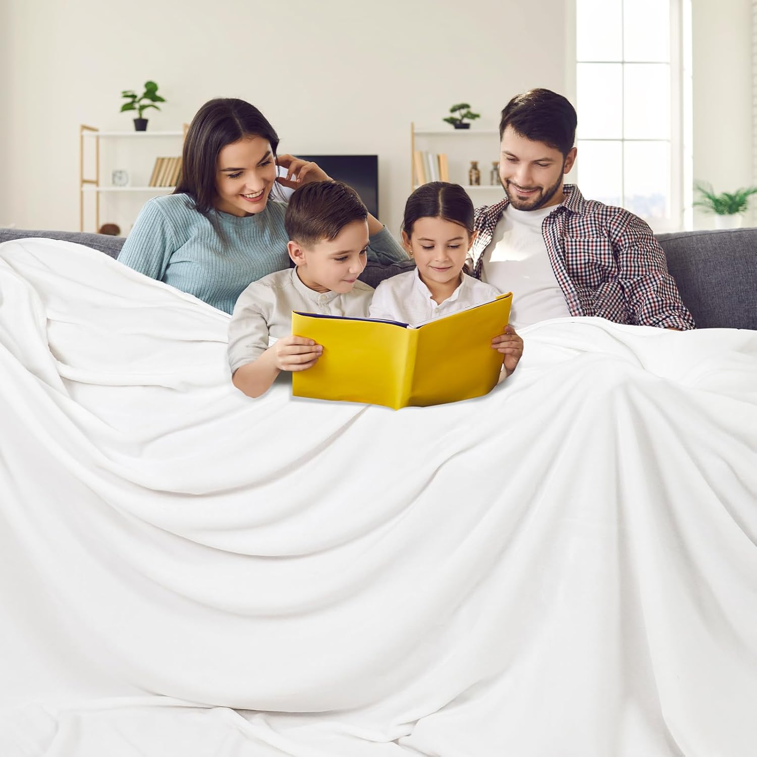 PHF Oversized King Fleece Blanket 120"x120", No Shed No Pilling Big Soft Blanket, Extra Large 10'x
