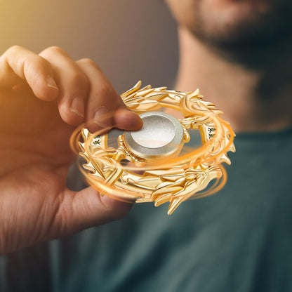 3 Pieces Golden Dragon Finger Spinner Toys Hand Dragon Fingertip Spinner Metal Gold Spinner Anxiety Stress Relief Toy Small Sensory Gadgets for Adults Party Favors
