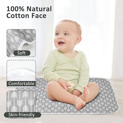 Baby Diaper Changing Pad, 21 5/8" x 31.5" Waterproof Changing Pad Liners - Reusable Soft and Absorbent Portable Changing Mat(Arrows1PCS)