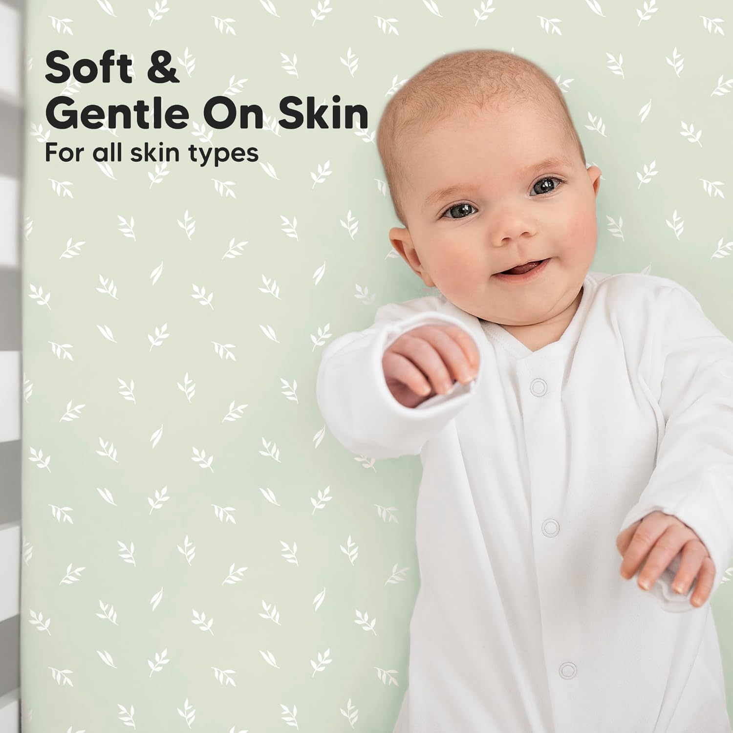 KeaBabies 2-Pack Baby Crib Sheets for Boys, Girls - 52x28 Viscose Derived from Bamboo Toddler Bed