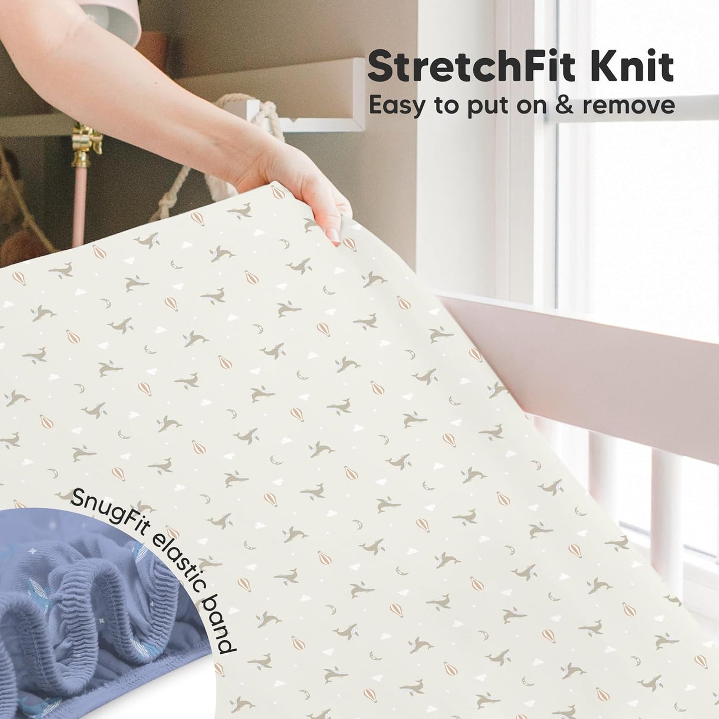 KeaBabies 2-Pack Baby Crib Sheets for Boys, Girls - 52x28 Viscose Derived from Bamboo Toddler Bed