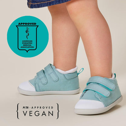 Ten Little First Walker Baby Shoes & Toddler Shoes for Boys & Girls - Lightweight, Breathable Cotton Baby Walking Shoes - Non-Slip, Wide-Feet Walking Shoes for Babies