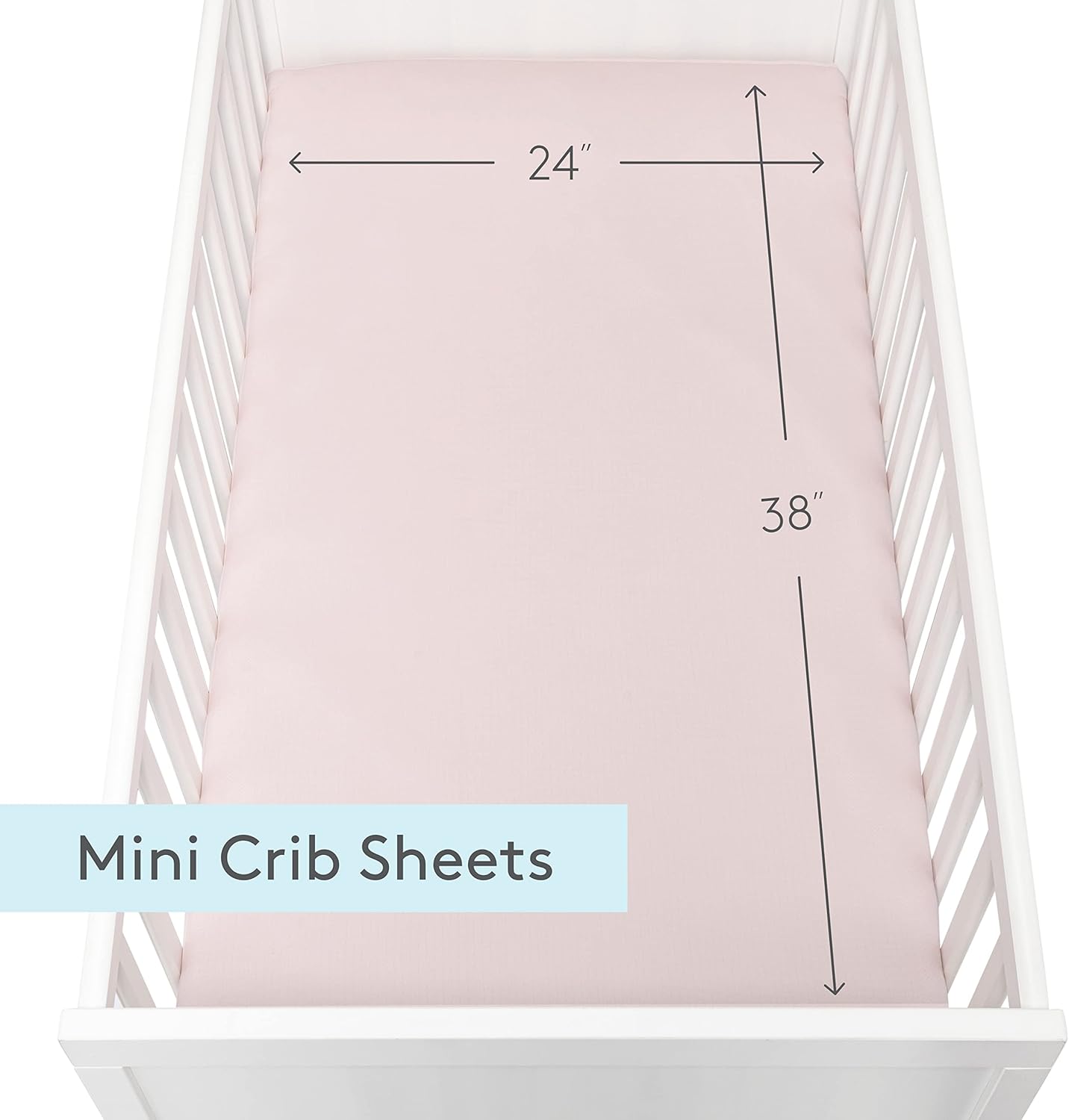 Newton Baby Mini Crib Fitted Sheets (2-Pack) | Organic Muslin Cotton, Ultra Breathable & Soft Baby