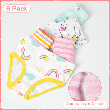 Tphon Little Girls Underwear Toddler Underwear Girls Panties Big Kids Undies Soft 100% Cotton