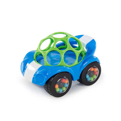 Bright Starts Oball Easy Grasp Rattle & Roll Toy Sports Car BPA-Free Infant Crawling Toy, 1 Pack