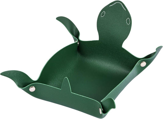 DND Dice Rolling Tray, Portable Dice Tray Unique Turtle Shape Dice Storage Organizer D&D Gift for RPG Game Players