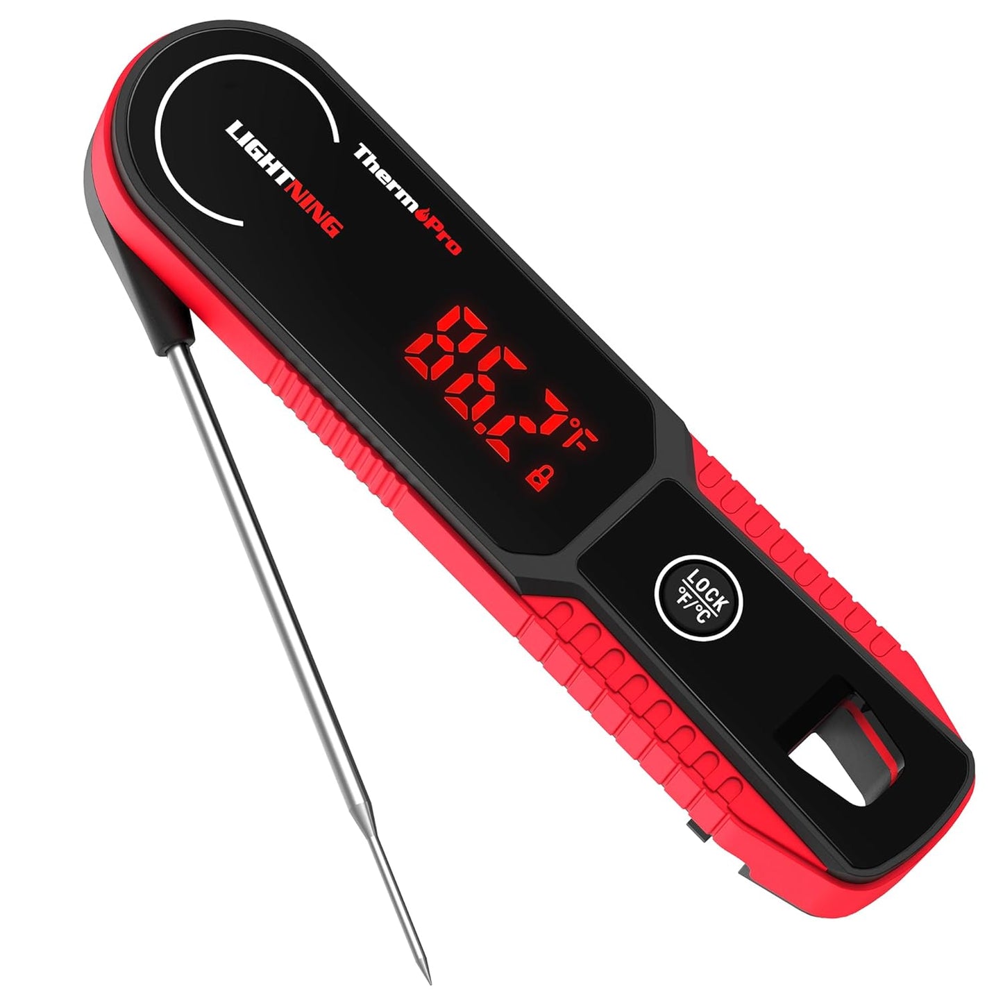 ThermoPro Lightning 1-Second Instant Read Meat Thermometer, Kitchen Food Thermometer with Auto