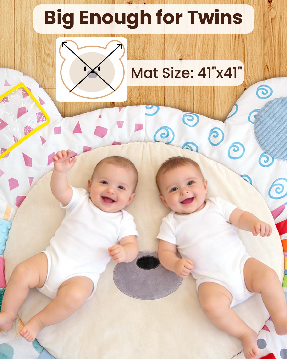 Beavtaens Extra Large Baby Play Gym, Thickened and Non Slip Activity Mat