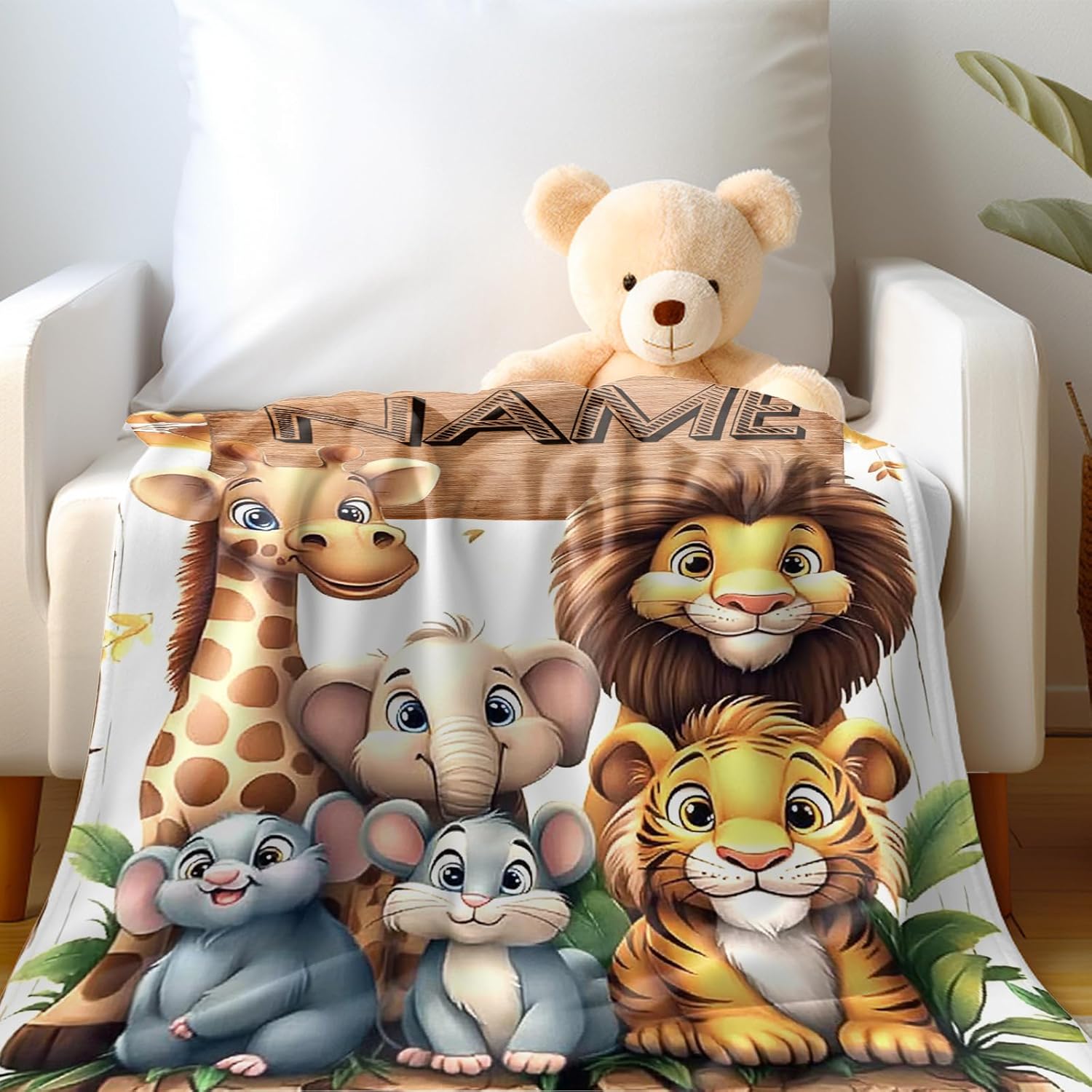 Ship Next Day, Personalized Baby Blanket - Printed in USA, Custom Baby Blanket with Name