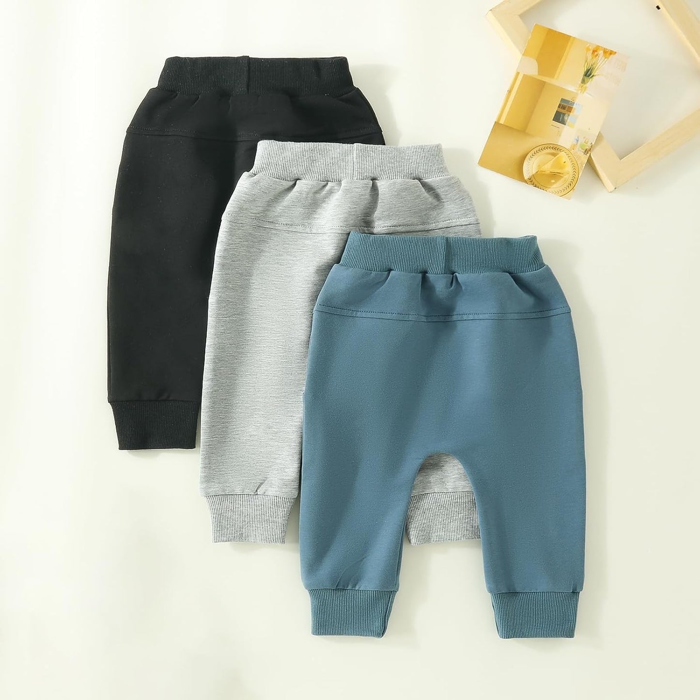 Baby Pants Toddler Infant Newborn Baby Boy Girl Sweatpants Long Joggers Pants Unisex Boy 's Clothing 3 Pack
