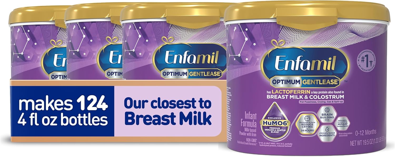Enfamil Optimum Gentlease Baby Formula, Our Closest Formula to Breast Milk For Fussiness, Crying