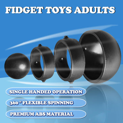 Fidget Toys Adults 4 PCs, Sensory Figette Spinner Anxiety Stress Relief Toys Quiet Fidgets Gyro for Autism ADHD Kids Gifts Cool Gadget Office Desk Toy Easter Basket Stuffers for Teen Boys…