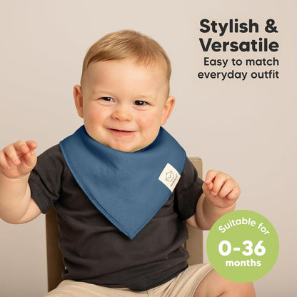 10-Pack Organic Baby Bandana Bibs for Girls - Super Absorbent Triangle Baby Bibs for Drooling and Teething Infant, 100% Cotton Extra Soft for Newborn, Infant 0-36 Months (Brave)