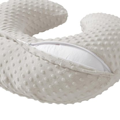 Nursing Pillow and Positioner for Breastfeeding, Ultra Soft Baby Breastfeeding Pillows for More Support for Mom and Baby, with Premium Removable Cover (Sand)
