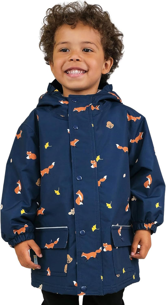 JAN & JUL Waterproof Fleece Lined Rain Jacket, Raincoat for Kids