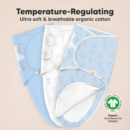 Baby Swaddle Sleep Sacks with Zipper - 3-Pack Swaddles for Newborns 0-3 Months, Infant, Baby Girls