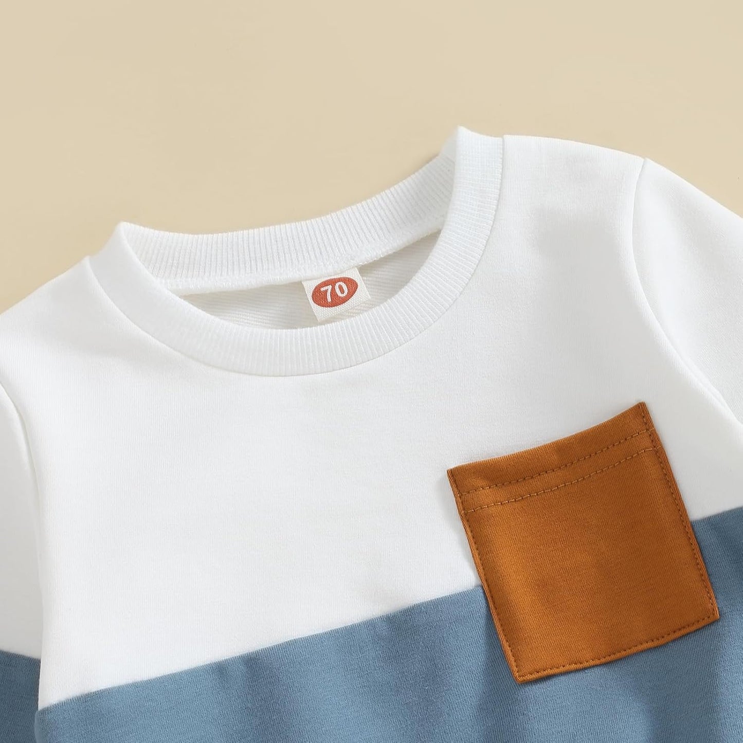 Kupretty Toddler Baby Boy Fall Winter Clothes Color Block Long Sleeve Sweatshirt Pullover Tops + Joggers Pants Outfit Set