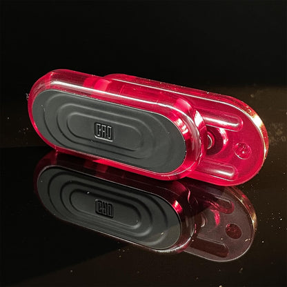 Transparent PC Push Game Haptic Slider EDC Fidget Clicker Adult Plastic Fidget Toys ADHD Tool Anti-Anxiety Office Desk Toys Adult Stress Relief Toys (Red)