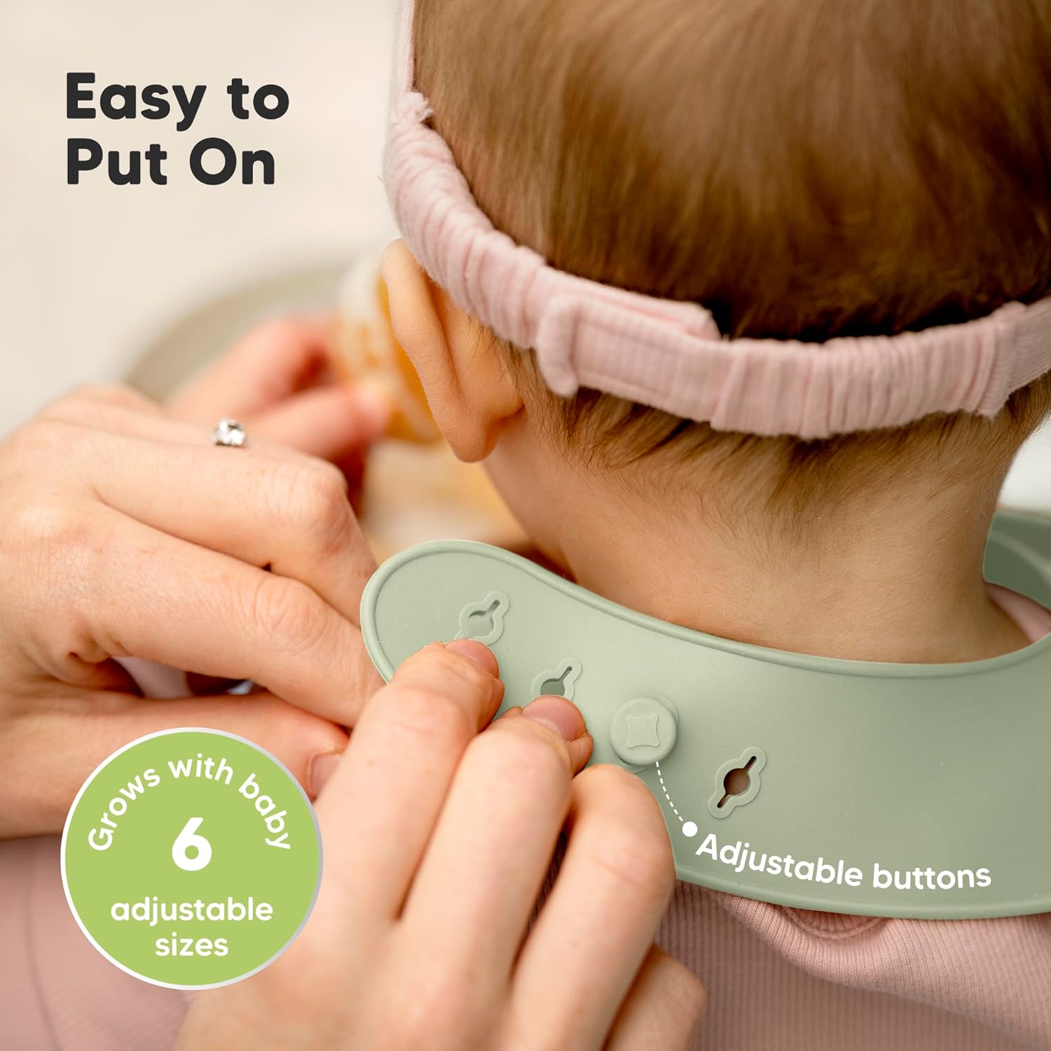 KeaBabies 2-Pack Silicone Baby Bibs for Eating - Sturdy Food-Grade Silicone Bibs for Babies Girl
