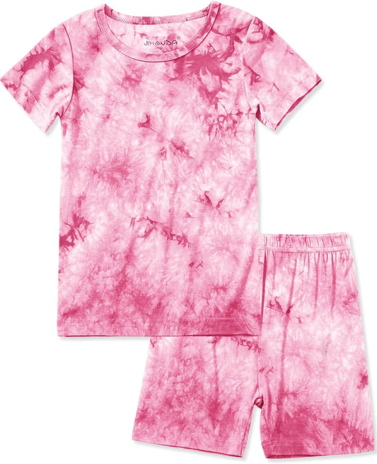 Jimonda Baby/Toddler Soft Sleepwear Short sleeve Kids Cool Pajama Outdoor 2-Piece Shirt&Shorts
