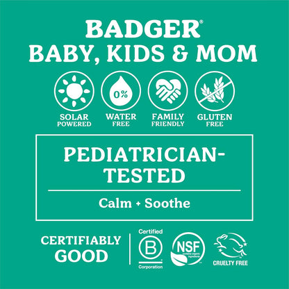 Badger Diaper Cream, 99% Organic Diaper Rash Cream for Baby, Zinc Oxide Ointment w/Soothing Calendula Cream for Sensitive Baby Skin, 2.9 fl oz